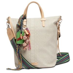 NWT Consuela Thunderbird Sling Women’s HandBag - Cream w/ Multicolor Bag Charms